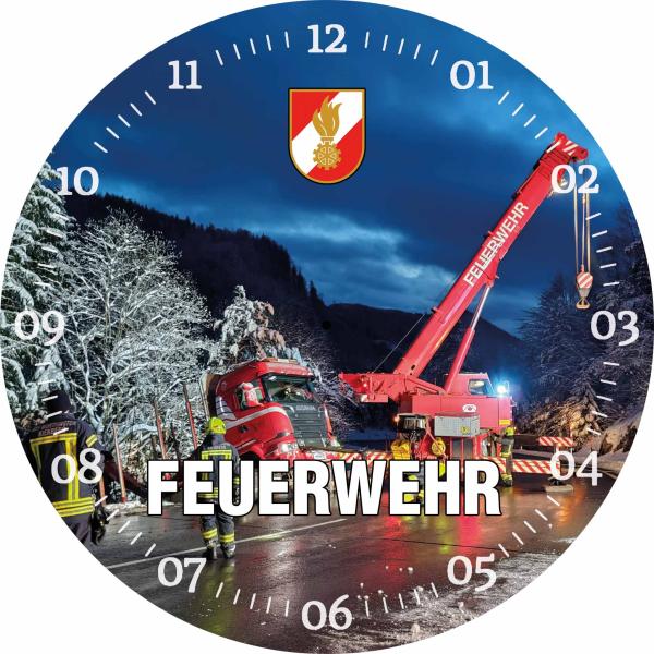Glasuhr FEUERWEHR 29cm - FW14